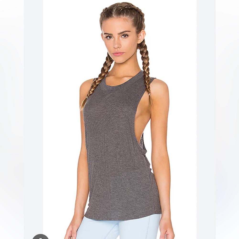 Alo Heat Wave Tank (Dark Heather Grey)